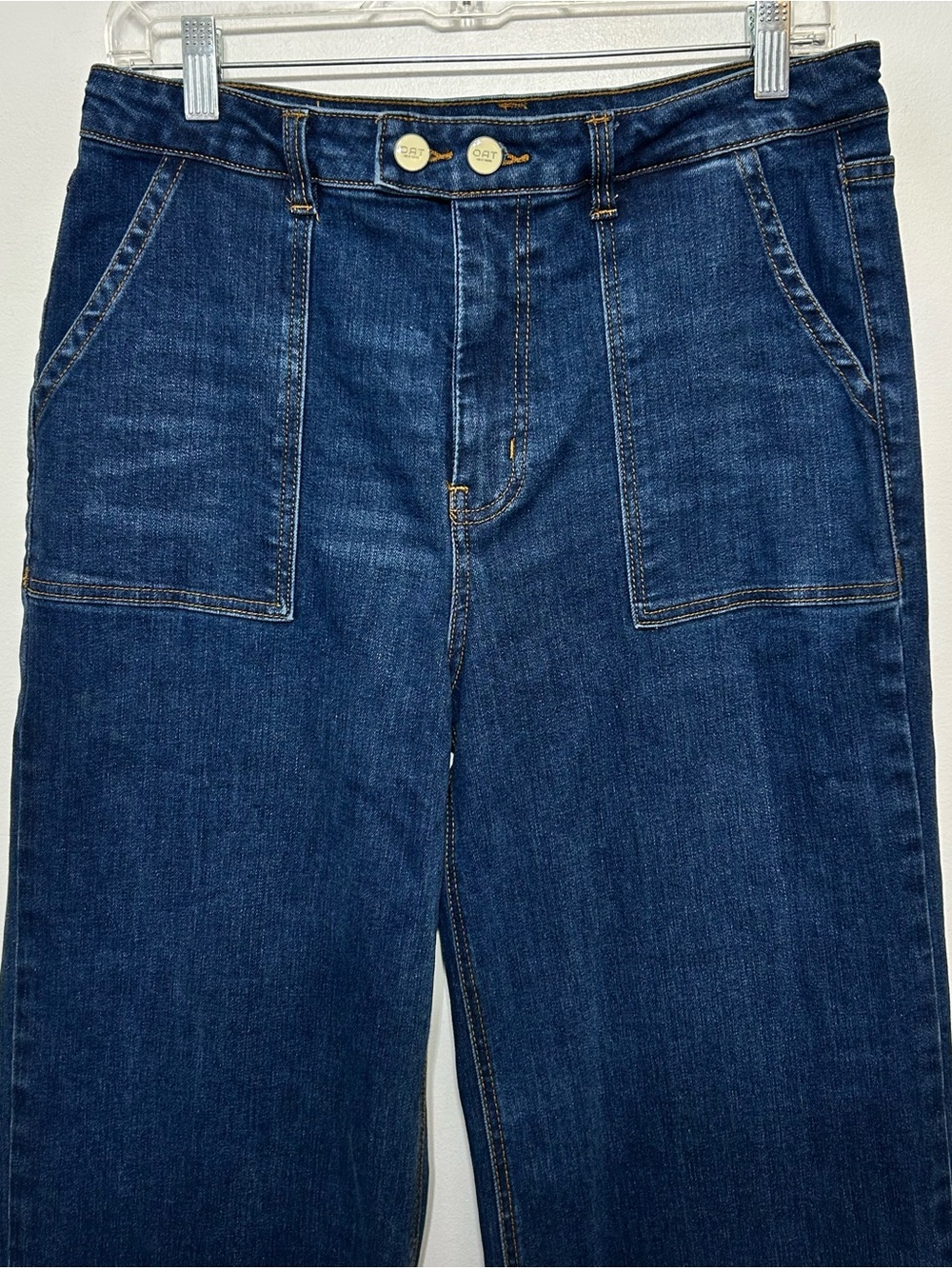 Oat New York Dark Blue Wide Leg Jeans - Picture 3 of 8